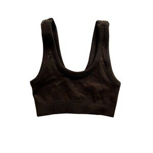 NWOT ALO Yoga Seamless Chosen Bra in Espresso Brown